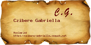 Czibere Gabriella névjegykártya